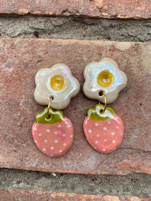 Pearly Strawberry Earrings