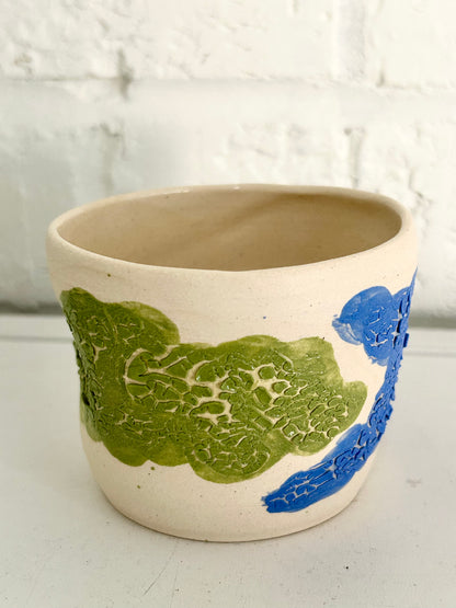 Green and Blue Crackle Cup